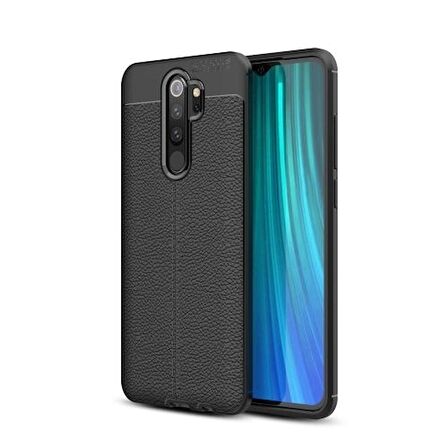 Smcase Xiaomi Redmi Note 8 Pro Kılıf Deri Dokulu Silikon