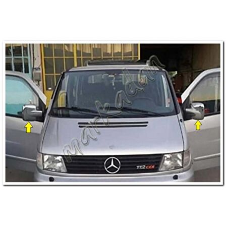 Markadan Mercedes Vito Krom Ayna Kapağı 1996-2003 2 Parça Abs Krom