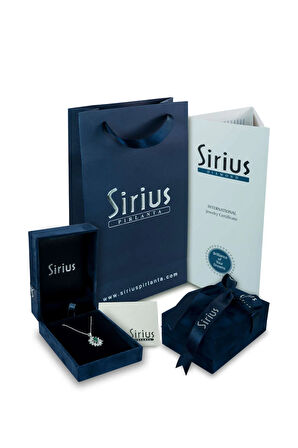 Kadın Pırlanta Ve Oval Safir Taşlı Anturaj Kolye