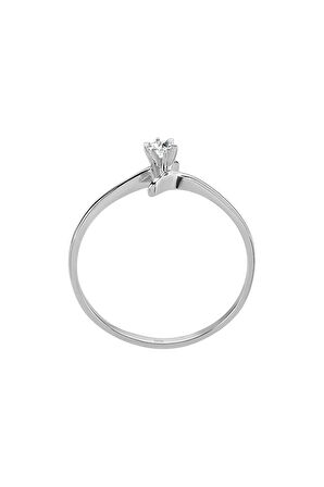 G Renk 0,05 Karat Pırlanta Tektaş Yüzük