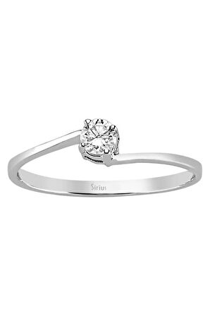 F Renk 0,14 Karat Pırlanta Tektaş Yüzük