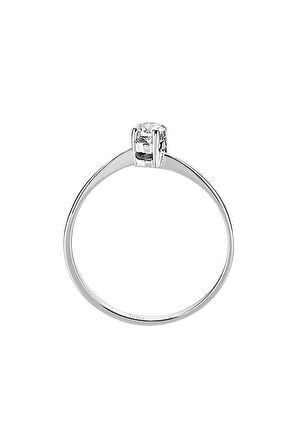 F Renk 0,14 Karat Pırlanta Tektaş Yüzük