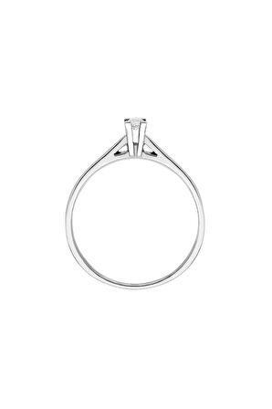 F Renk 0,05 Karat Pırlanta Tektaş Yüzük