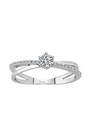 F Renk Toplam 0,36 Karat Pırlanta Tektaş Yüzük