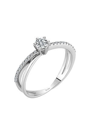 F Renk Toplam 0,36 Karat Pırlanta Tektaş Yüzük