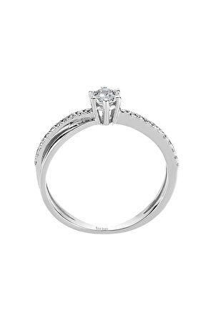 F Renk Toplam 0,36 Karat Pırlanta Tektaş Yüzük