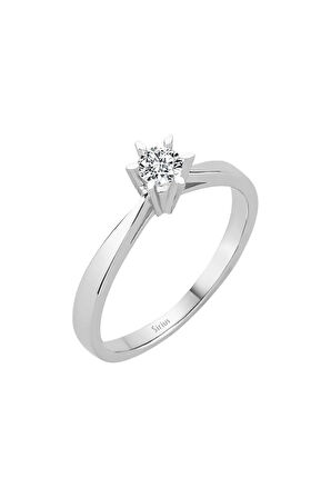 D Renk 0,26 Karat Pırlanta Tektaş Yüzük