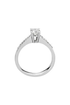 F Renk Toplam 0,56 Karat Pırlanta Tektaş Yüzük