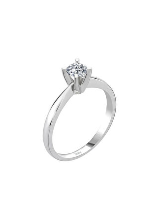 G Renk 0,32 Karat Pırlanta Tektaş Yüzük