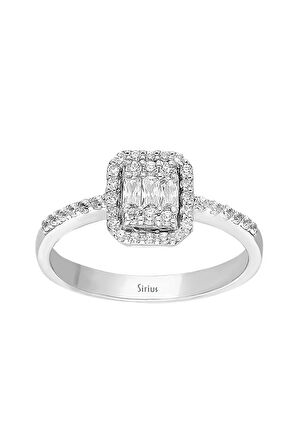 F Renk 0,40 Karat Baget Pırlanta Yüzük