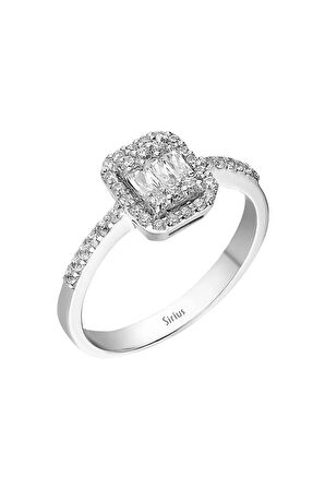 F Renk 0,40 Karat Baget Pırlanta Yüzük