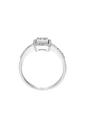 F Renk 0,40 Karat Baget Pırlanta Yüzük