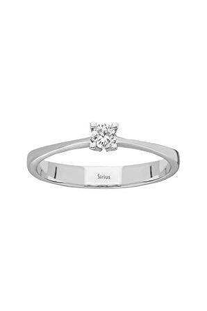 F Renk 0,10 Karat Pırlanta Tektaş Yüzük