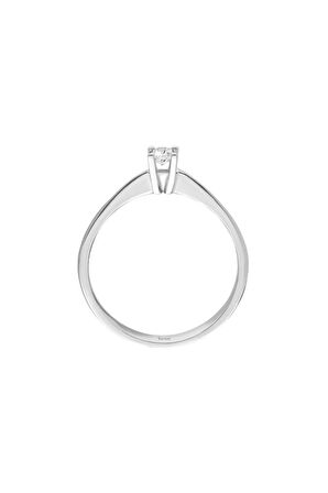 F Renk 0,10 Karat Pırlanta Tektaş Yüzük