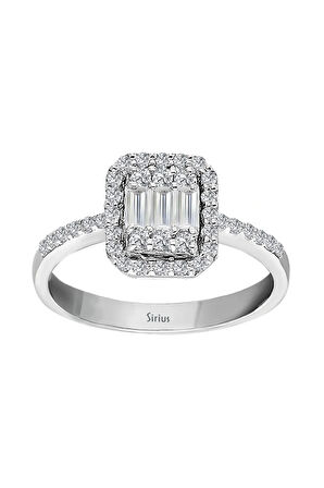 E Renk 0,44 Karat Baget Pırlanta Yüzük