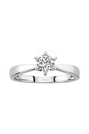 F Renk 0,40 Karat Pırlanta Tektaş Yüzük