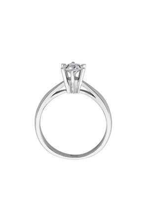 F Renk 0,40 Karat Pırlanta Tektaş Yüzük