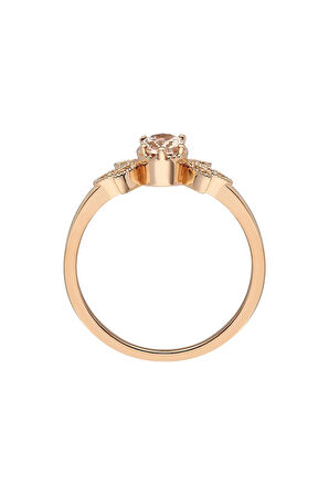 Pırlanta Ve Morganite Taşlı Marbella Yüzük