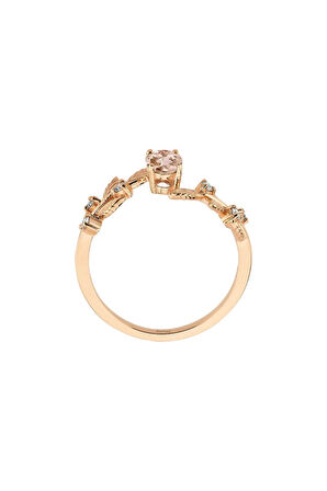 Pırlanta ve Morganite Taşlı Düş Bahçesi Yüzük