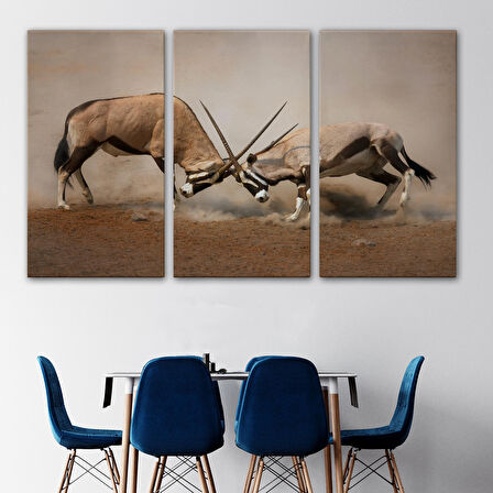 Harita Sepeti Antilob Dekoratif Kanvas Tablo-1117