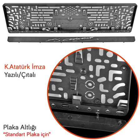 NYF Plaka Altlığı K.Atatürk İmza Yazılı Çıtalı (Tekli)