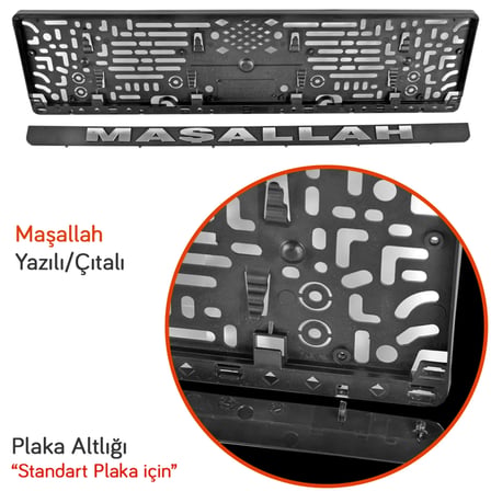 NYF Plaka Altlığı Maşallah Yazılı Çıtalı (Tekli)