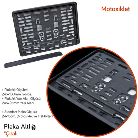 NYF Plaka Altlığı Motosiklet Çıtalı (Tekli)