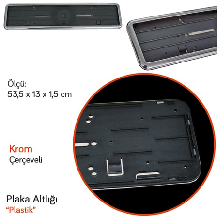 NYF Mefsa Plaka Altlığı Tak Kolay Uzun Krom (Tekli)