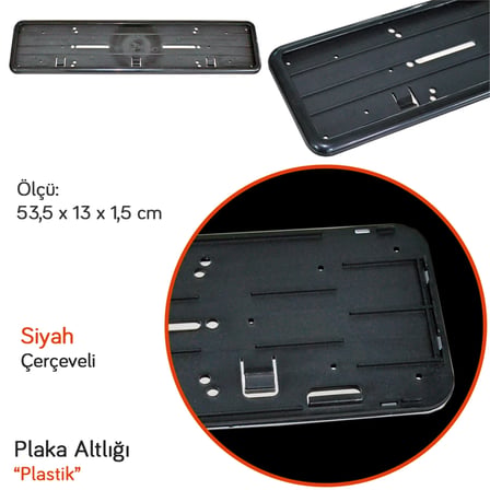 NYF Mefsa Plaka Altlığı Tak Kolay Uzun Siyah (Tekli)