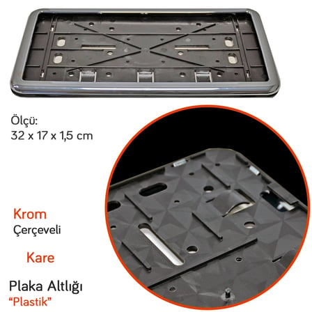NYF Mefsa Plaka Altlığı Tak Kolay Kare Krom (Tekli)