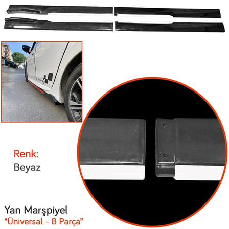 NYF Yan Marşpiyel Üniversal 8 Parça Beyaz