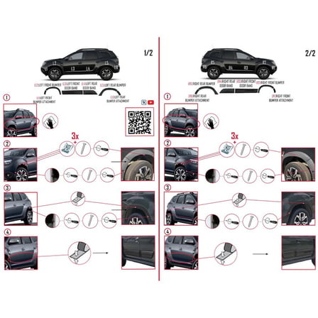 Ap Line Dacia Duster 2018-2024 Dodik Seti Siyah 12 Parça
