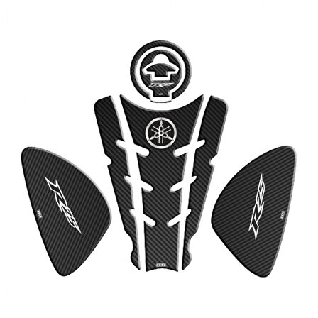 Gogo Tank Pad-yan Pad Depo Kapak Stikeri Pad Yamaha Yzf-r25 2014-2018 Siyah Karbon Desen
