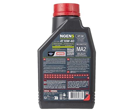 MOTUL NGEN 5 10w40 1L Motosiklet Yağı 2023 Üretim