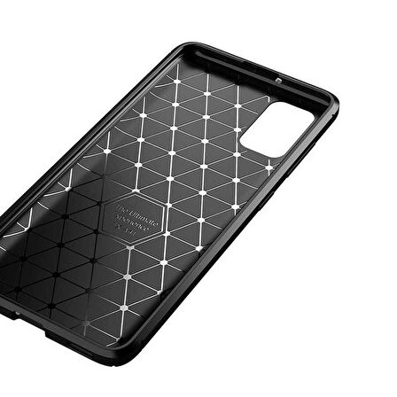 Gpack Samsung Galaxy A02S Kılıf Negro Karbon SilikonNano Glass