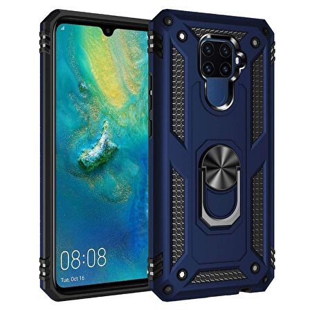 Smcase Huawei Mate 30 Lite Vega Yüzüklü Tank Kapak Kılıf