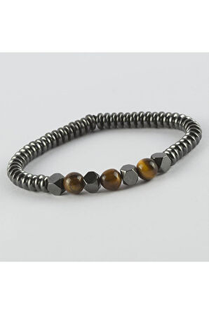 Kaplangözü - Hematit - Mat Onix Doğaltaş Bileklik