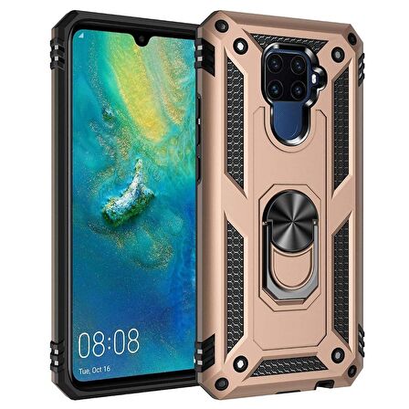 Smcase Huawei Mate 30 Lite Vega Yüzüklü Tank Kapak Kılıf  Nano Ekran Koruyucu