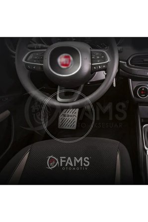 Fiat Egea / Tipo Özel Desenli Krom Ayak Dinlendirme Pedalı Ayak Dayama Pedalı 2015-2019 Sedan