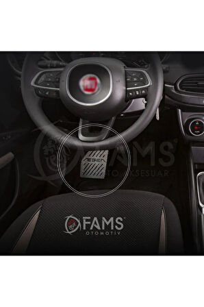 Fiat Egea / Tipo Özel Desenli Krom Ayak Dinlendirme Pedalı Ayak Dayama Pedalı 2015-2019 Sedan