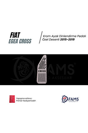 Egea Cross 2015-2019 Özel Desenli Krom Ayak Dinlendirme Pedalı Ayak Dayama Pedalı