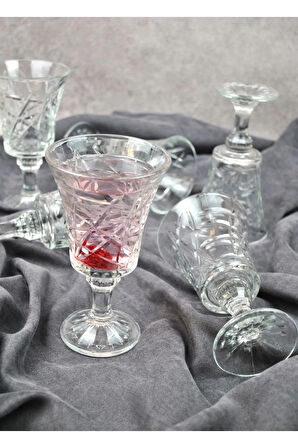 6'lı Fiona Ayaklı Meşrubat Bardağı Kadeh 200 Ml 6 Adet Bardak