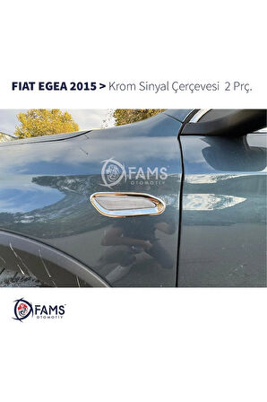 Fiat Egea Krom Sinyal Çerçevesi 2 Parça 2015 Üzeri Paslanmaz Çelik