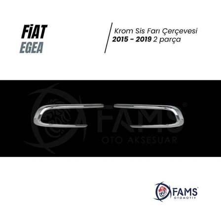 Fiat Egea Krom Sis Farı Çerçevesi 2015-2019 Paslanmaz Çelik