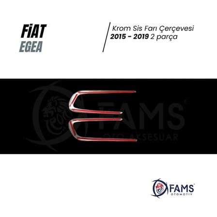Fiat Egea Krom Sis Farı Çerçevesi 2015-2019 Paslanmaz Çelik