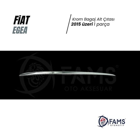 Fiat Egea Krom Bagaj Alt Çıtası 2015 Üzeri Paslanmaz Çelik (sedan)