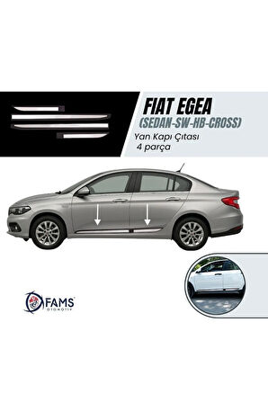 FIAT EGEA TIPO 2015> Yan Kapı Çıtası 4 kapı P.Çelik+ABS (SEDAN-SW-HB-CROSS)