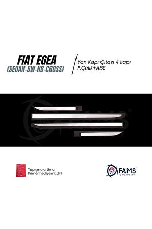 FIAT EGEA TIPO 2015> Yan Kapı Çıtası 4 kapı P.Çelik+ABS (SEDAN-SW-HB-CROSS)