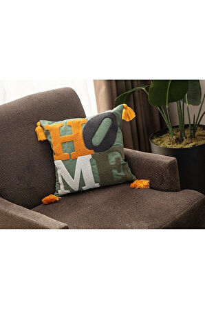 Swita Home Çiftli Premium Punch Işlemeli Kırlent Kılıfı