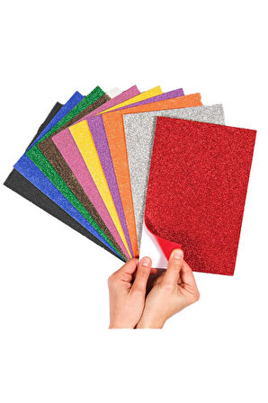 Simli Yapışkanlı Eva A4 Boyutunda 20x30 Cm